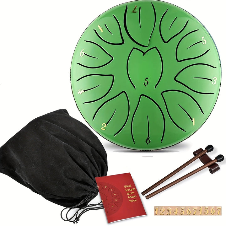 Melodisk 11-toners ståltungetromme. Unikt instrument for dyp konsentrasjon og indre fred.