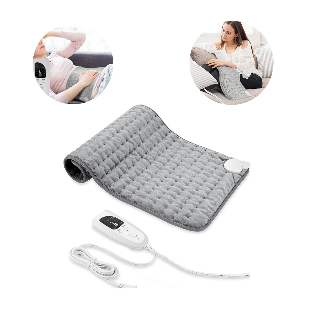 Ergonomisk varmepute designet for dyp smertelindring i rygg og skuldre, fremmer muskelavslapning.