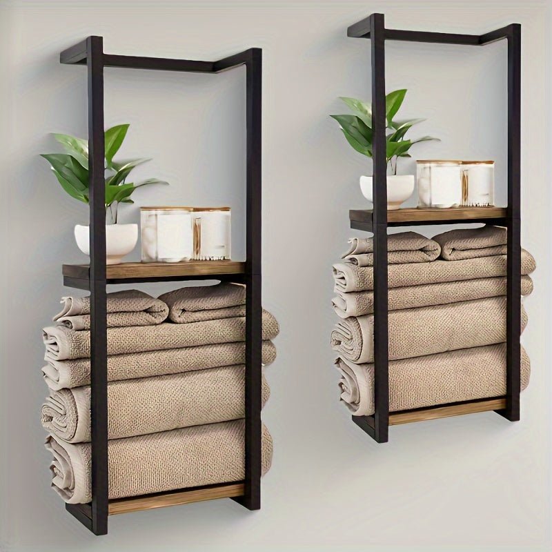 Elegant, moderne håndkleholder for veggmontasje på baderom. Funksjonell og stilfull baderomsinnredning.