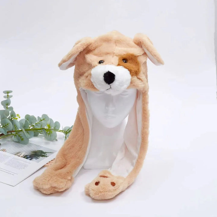 Cosplay-klar vinterlue med ører som beveger seg, unisex og superkomfortabel.