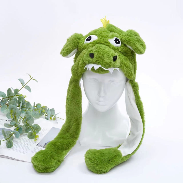 Cosplay-klar lue med bevegelige dyreører, unisex og super til vinterbruk.