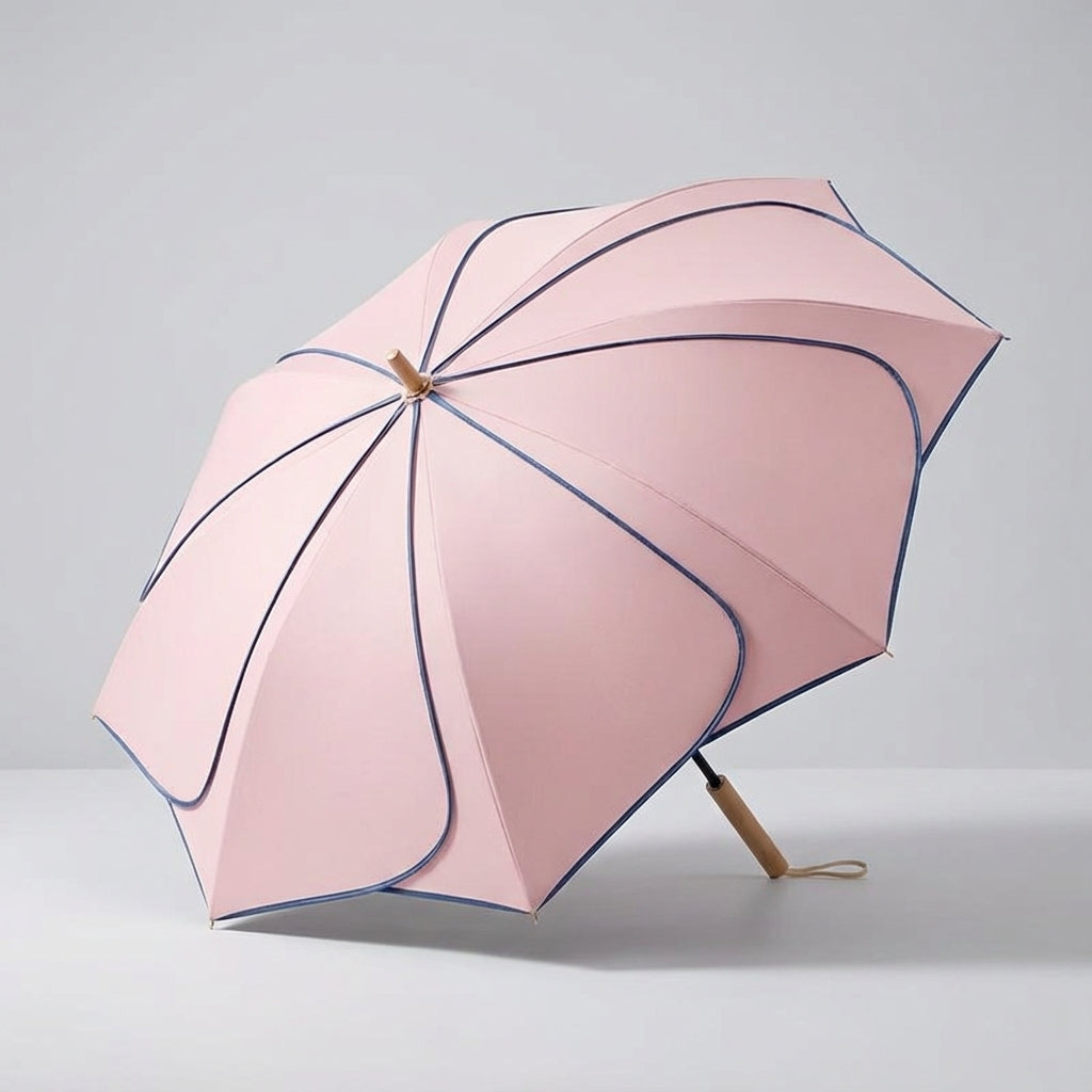 Trendy dameparaply for vår og sommer. Elegant blomstermotiv gir stilfull beskyttelse mot vær og vind.