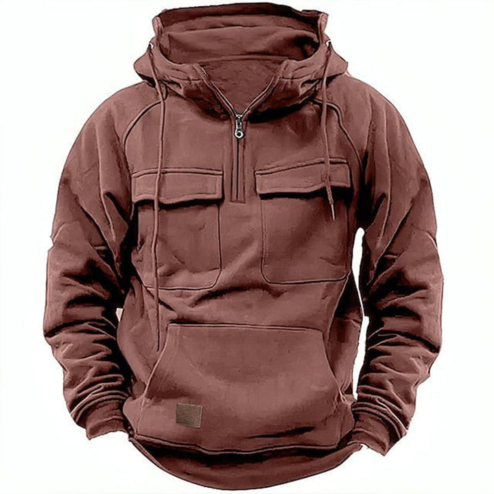 Stilig menns retro motorsykkel hettegenser. En varm og behagelig polyester genser i robust stil.