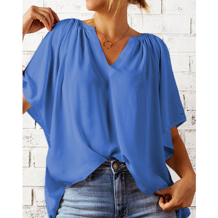 Sommerlig kvinner bluse, løs og lett, perfekt for en avslappet og chic stil.