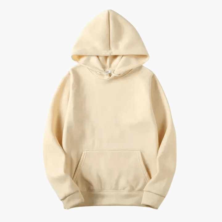 Stilren herre hettegenser foran, med romslig passform. Komfortabel casual sweatshirt for alle anledninger.