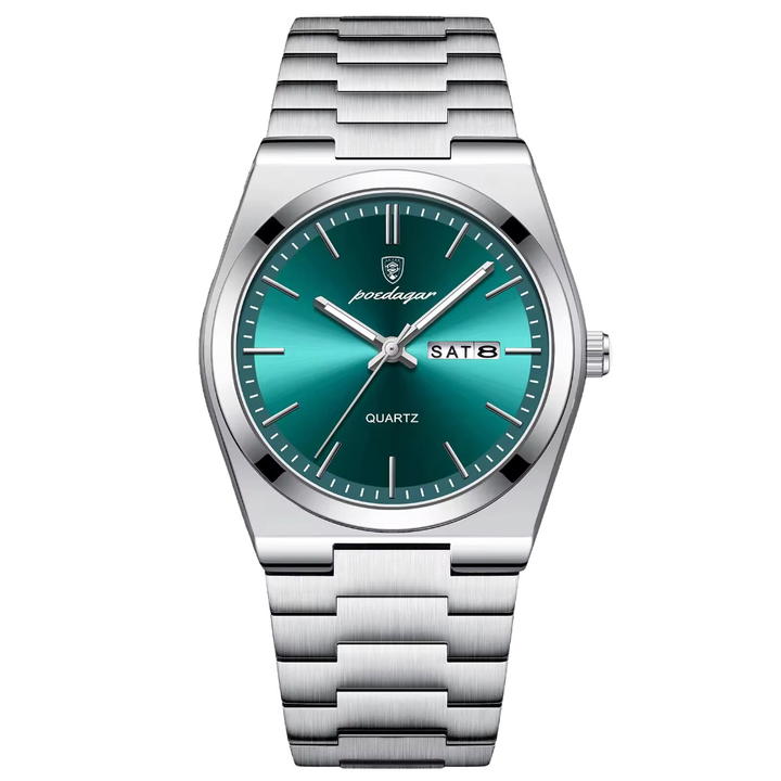 Elegant klassisk herreklokke 41 mm med stålkasse og tidløst design. Perfekt armbåndsur for menn.