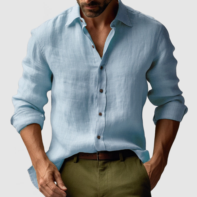 Retro herreskjorte med vintage stil og blomstermønster, perfekt som casual sommerskjorte med korte ermer.