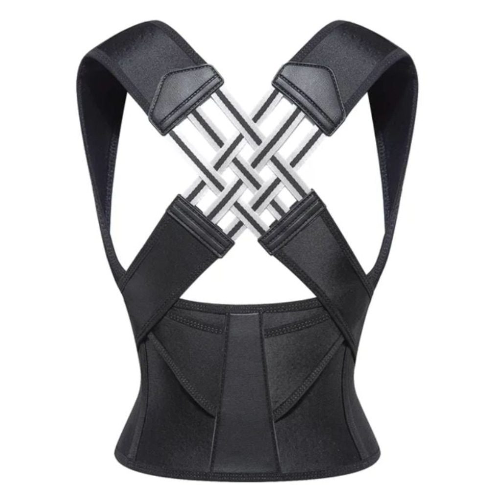 Unisex holdningskorreksjon for rygg og skuldre. Ergonomisk ryggstøtte gir komfort og forbedret holdning.
