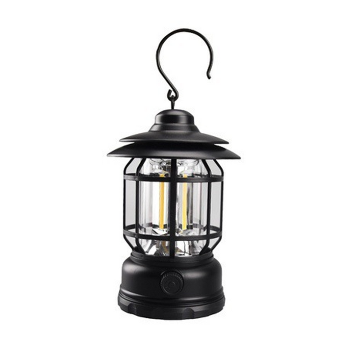 Utendørs retro lampe med LED, bærbar for piknik, hagefester og campingturer.