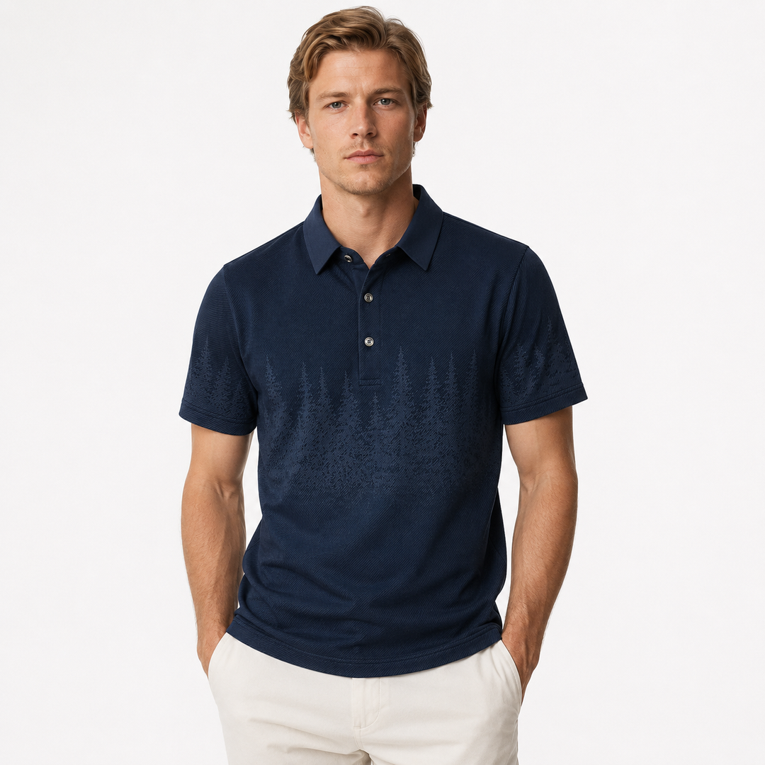 Herre oversized t-skjorte i marineblå for komfortabel, hverdagslig streetwear-stil. Myk og krøllfri.