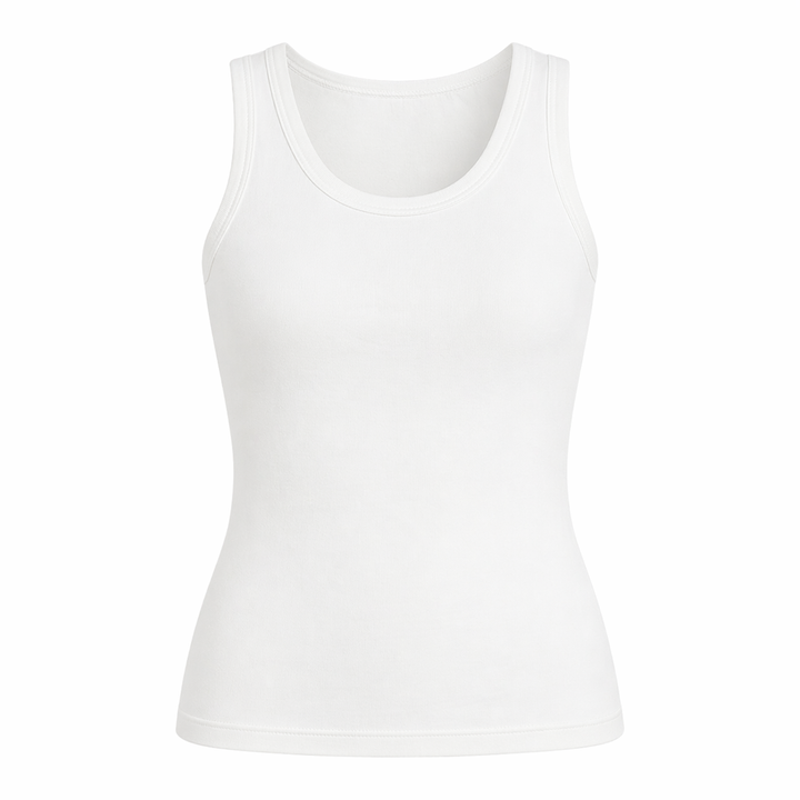 Komfortabel slim fit singlet for dame i pustende bomull, perfekt for aktivitet eller avslapning.