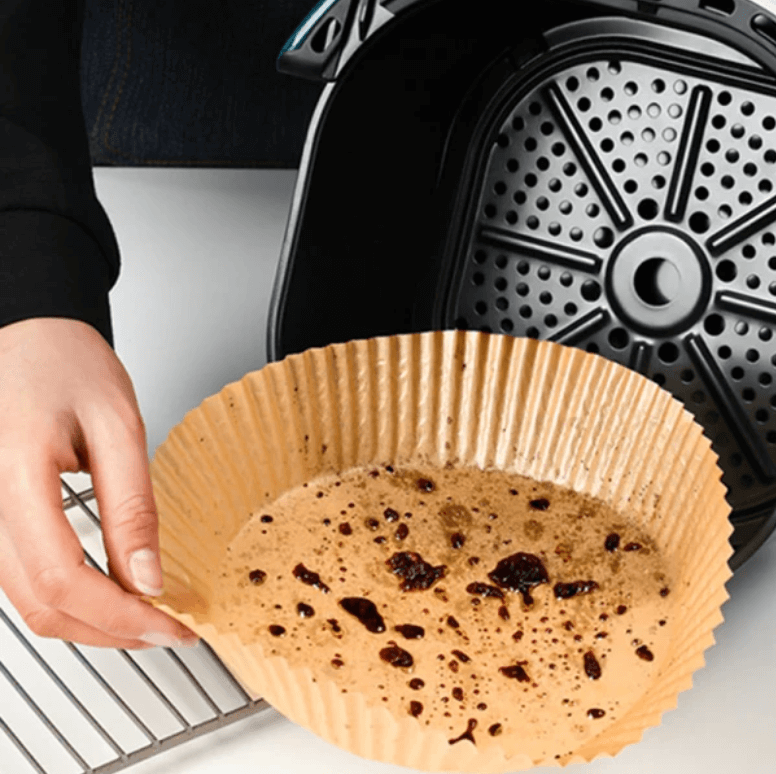 Silisiumpapirfôr for luftfrityrkoker. Varmebestandig og non-stick for sunnere og enklere mat.