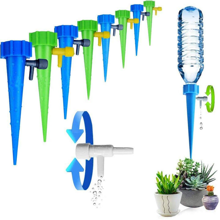 Dryppvanningssett klart til bruk. Komplett hageutstyr for automatisk og effektiv vanning av planter og blomster.