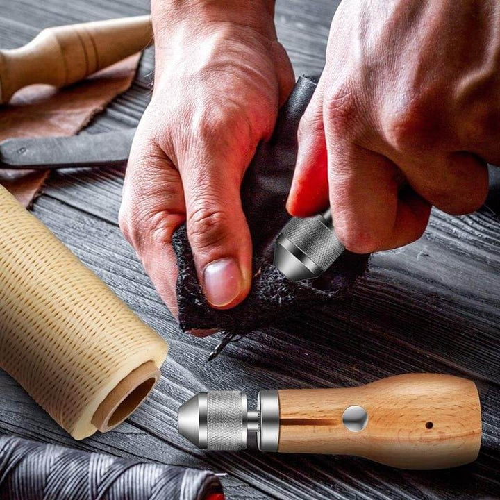 Nøyaktig sysylsett for lærhåndverk. Essensielt syutstyr for DIY lærprosjekter og reparasjoner.