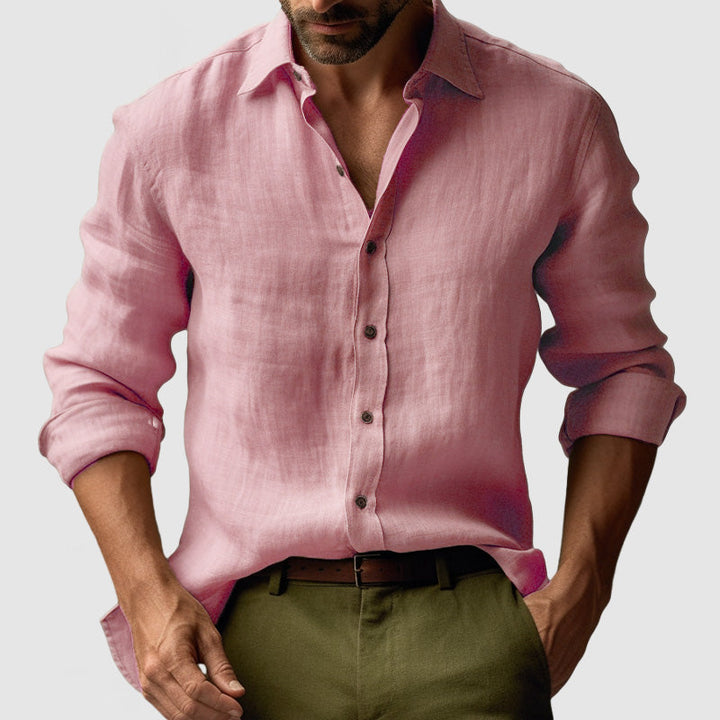 Casual herreskjorte for sommerdager, vintage look, korte ermer, blomstermønster. Ideell for fritid.