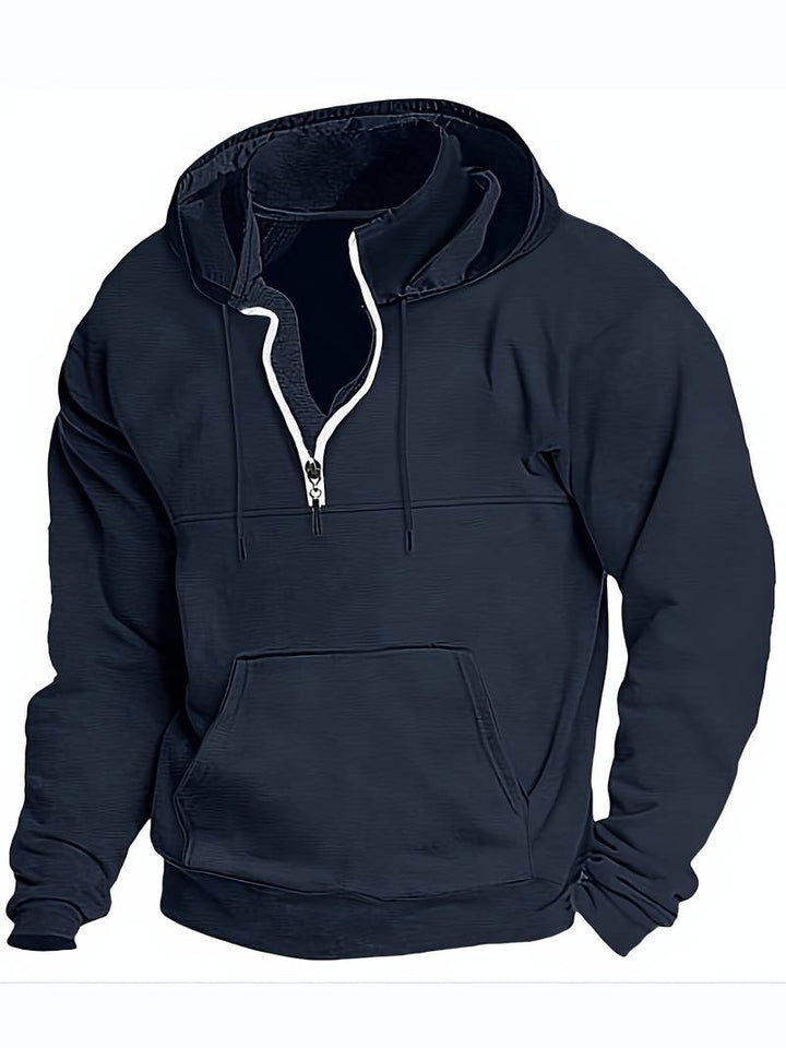 Moderne herre hettegenser med stilrent design, ideell for uformelle hverdagsantrekk.