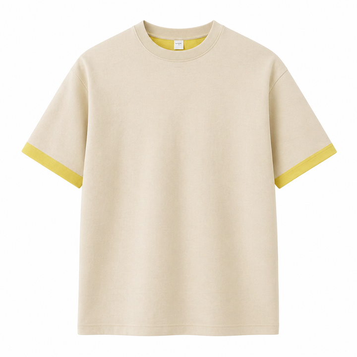 Komfortabel herre t-skjorte i kraftig 260g bomull. Avslappet oversized passform med drop shoulder for streetwear.