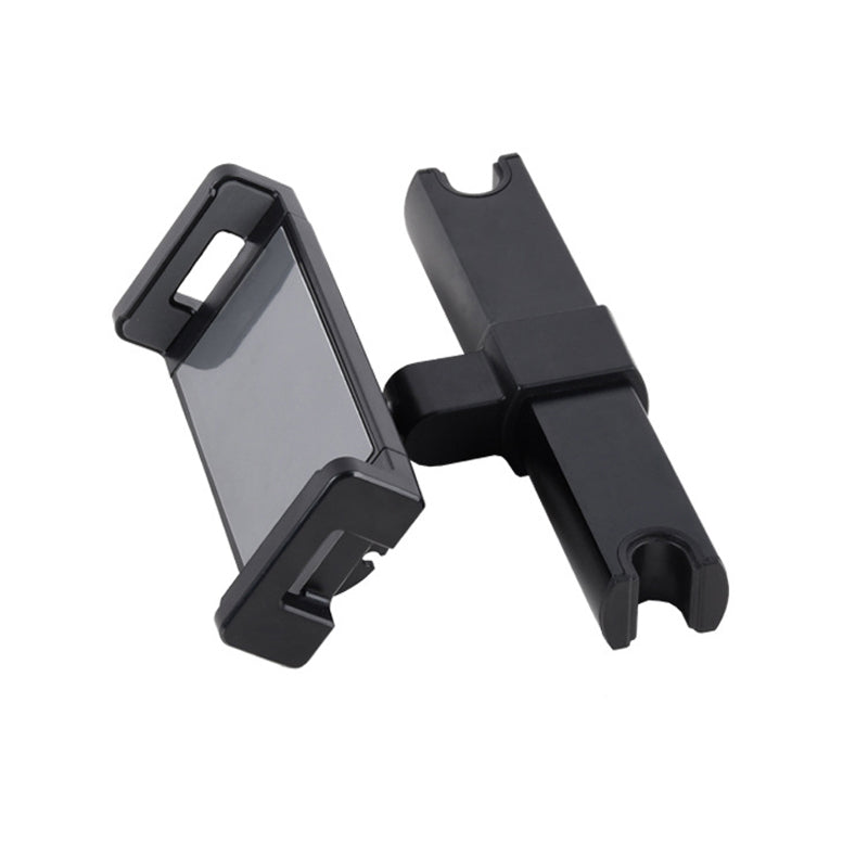 Ergonomisk nettbrettholder for bilreise, festes til nakkestøtten for komfortabel visning av innhold.