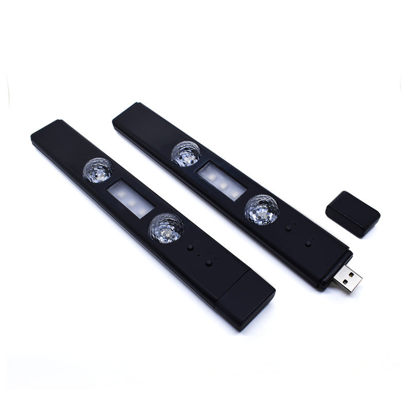 Trådløs LED-belysning for bil, USB-ladbar og fjernkontrollert.
