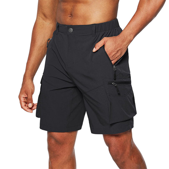 Hurtigtørkende menns utendørs shorts i grått, perfekt for vannsport og varmt vær.