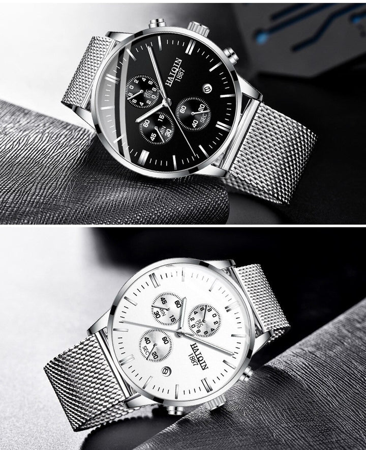 Polert rustfritt stål herreklokke. Et elegant og slitesterkt armbåndsur som oser kvalitet og stil.
