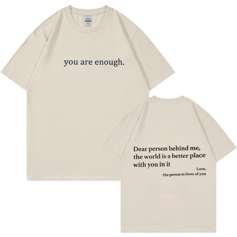 'You Are Enough' t-skjorte, en flott gave for kvinner som trenger en boost.