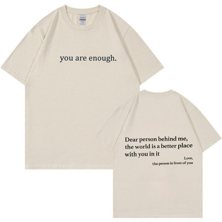 'You Are Enough' t-skjorte, en flott gave for kvinner som trenger en boost.