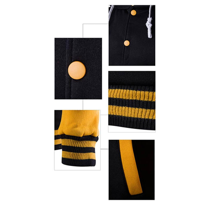 Menns komfortable baseball hettegenser i polyester, med sporty snitt for fritid.