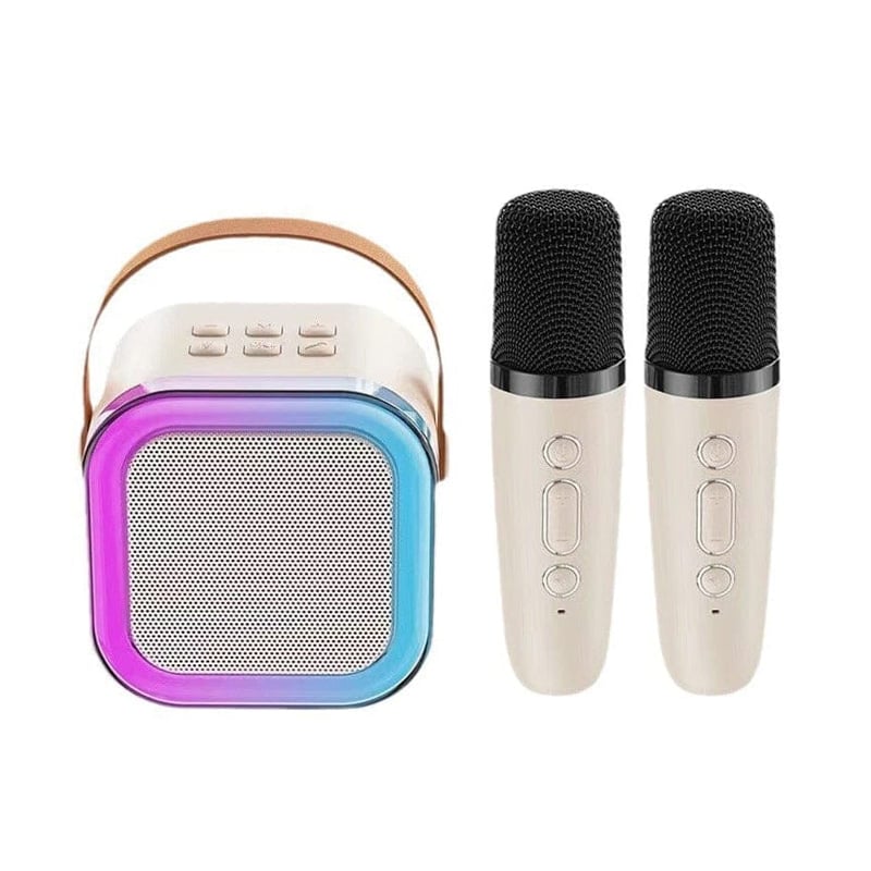 Trådløse mikrofoner til mini karaoke maskin, frihet til å synge.