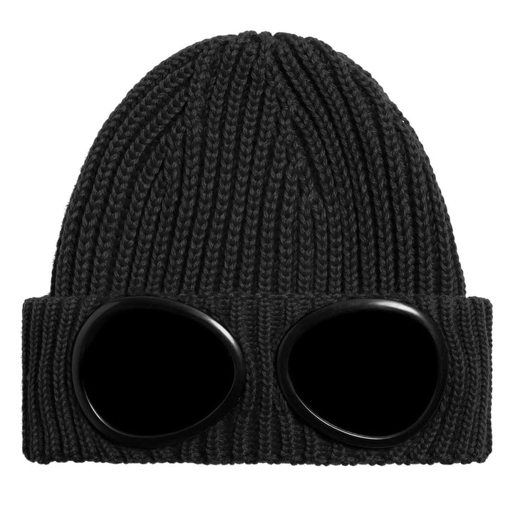 Akryl beanie med innebygde briller for voksne. Stilig og funksjonell for skiløyper og hverdags.