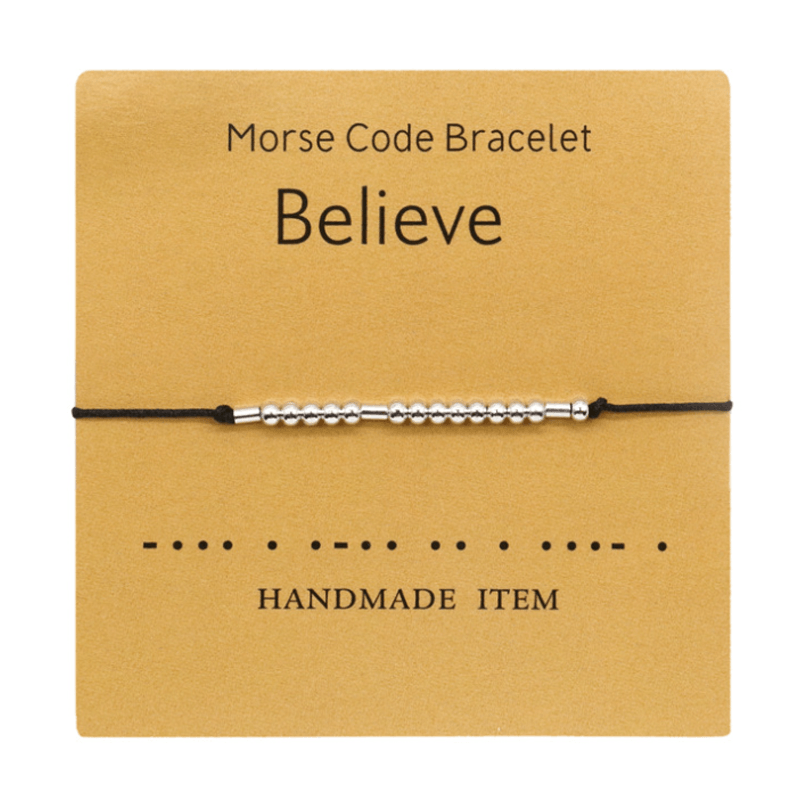 Vis din kjærlighet med et unisex morsekode armbånd i kobber. En personlig gave.