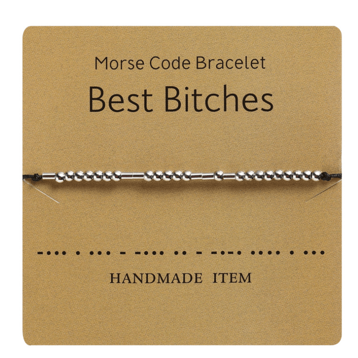 Gi en hemmelig melding med dette unisex morsekode armbåndet i kobber.