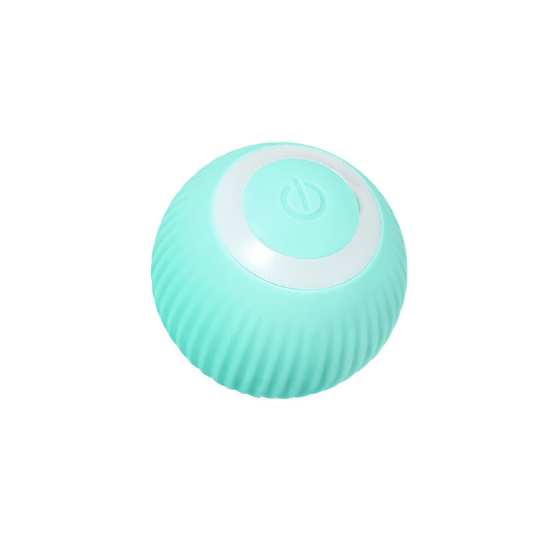 Selvrullende interaktiv smartball for kjæledyr. USB-oppladbar leke for katt & valp, grønn/rosa.