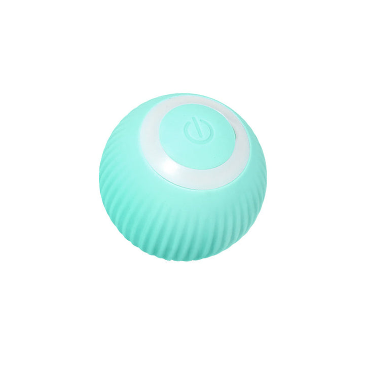 Selvrullende interaktiv smartball for kjæledyr. USB-oppladbar leke for katt & valp, grønn/rosa.