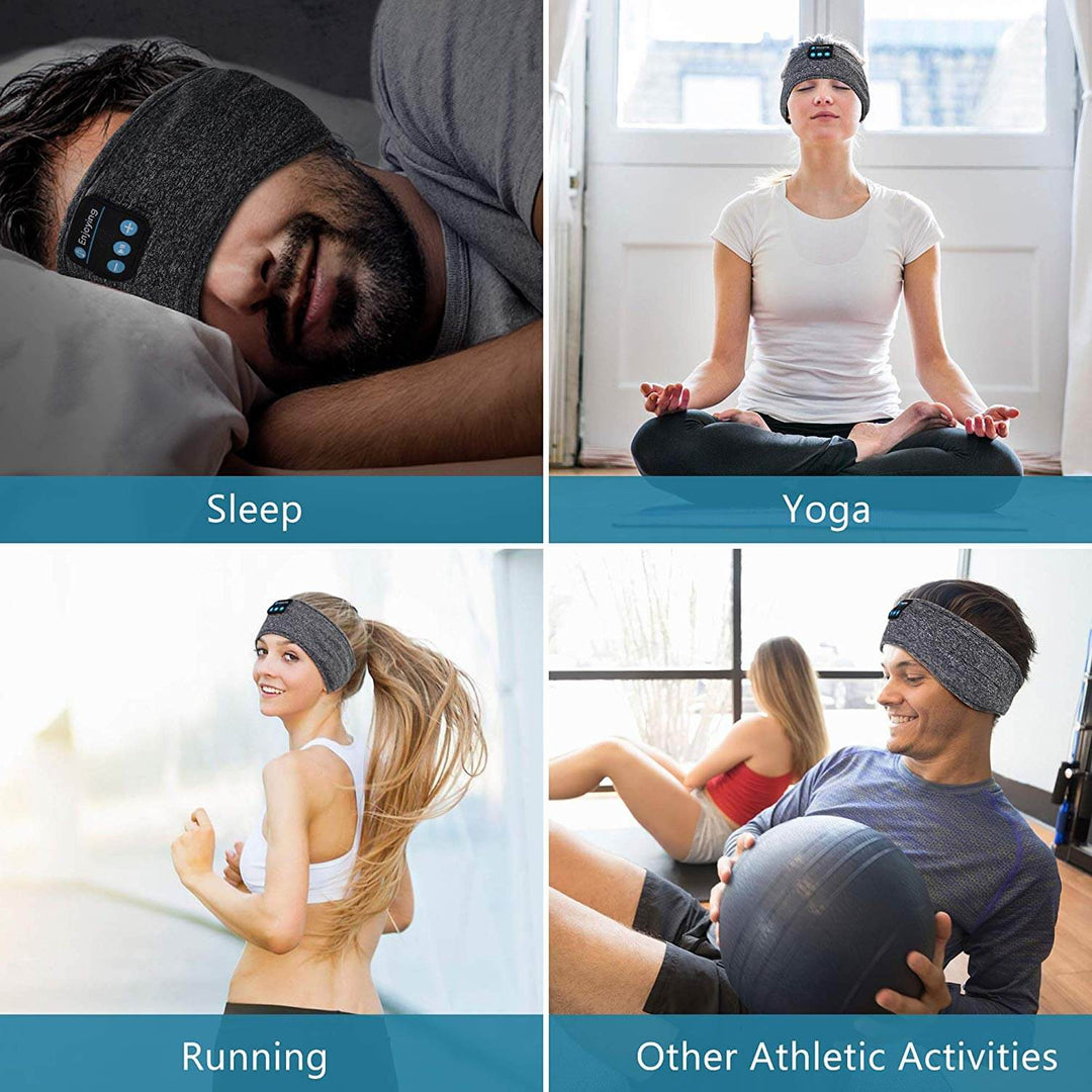 Multifunksjonelt trådløst Bluetooth hodebånd for søvn, sport, trening, musikk og avslapning.