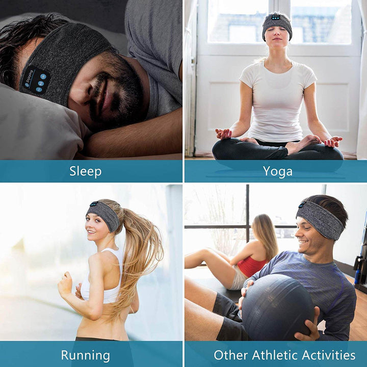 Multifunksjonelt trådløst Bluetooth hodebånd for søvn, sport, trening, musikk og avslapning.