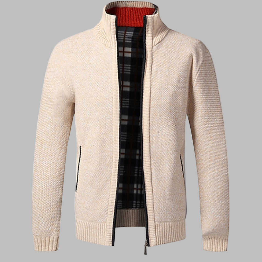 Moderne glidelåsgenser for menn i myk strikk, gir en casual og stilren look.