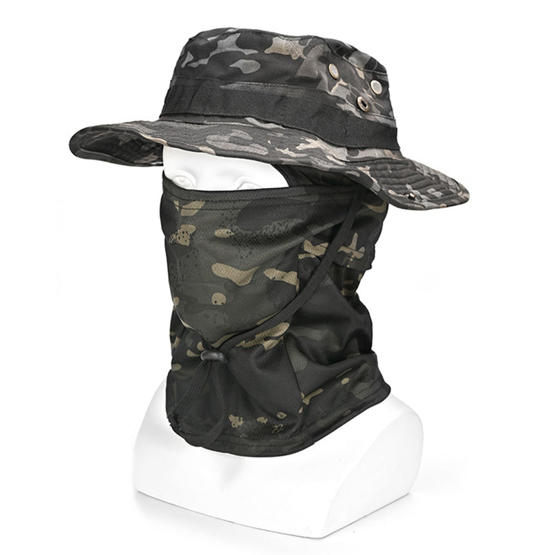 Kamuflasje fjellhatt, unisex, for utendørs bruk. Pustende, lettvekt og gir allsidig solbeskyttelse.