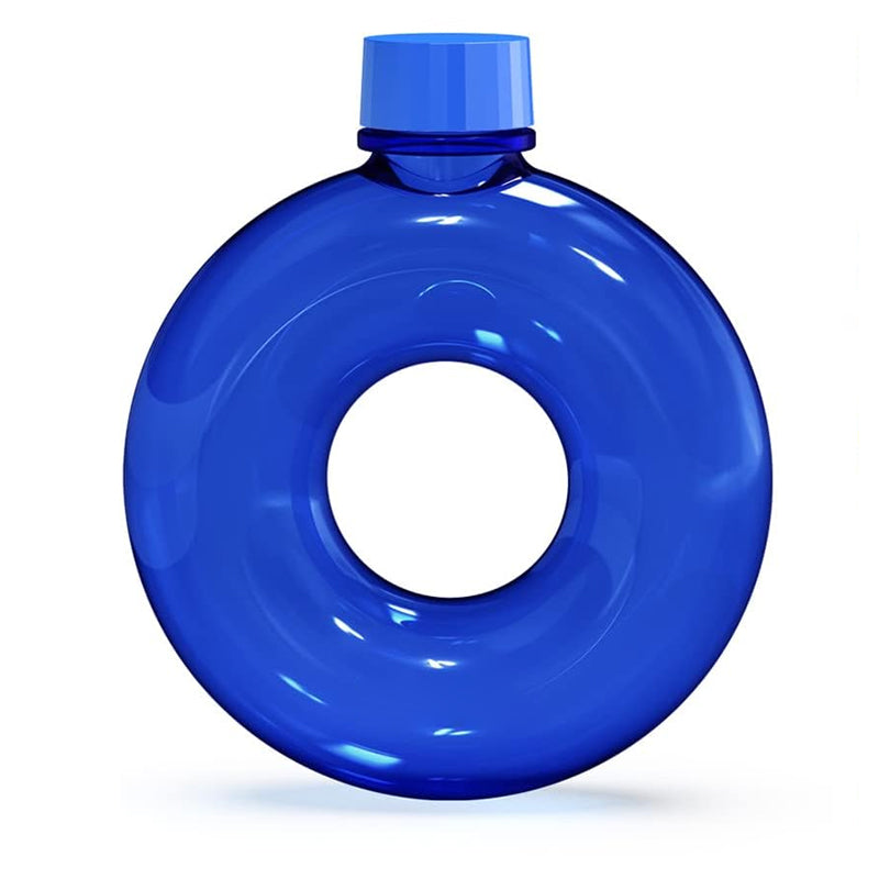 Gjenbrukbar donut drikkeflaske med avtagbar stropp. Optimal for hydrering og miljøvennlighet.