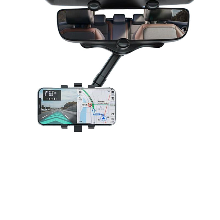 Universal roterbar biltelefonholder for dashbord, med justerbar vinkel. Sikker mobilholder for navigasjon i bil.