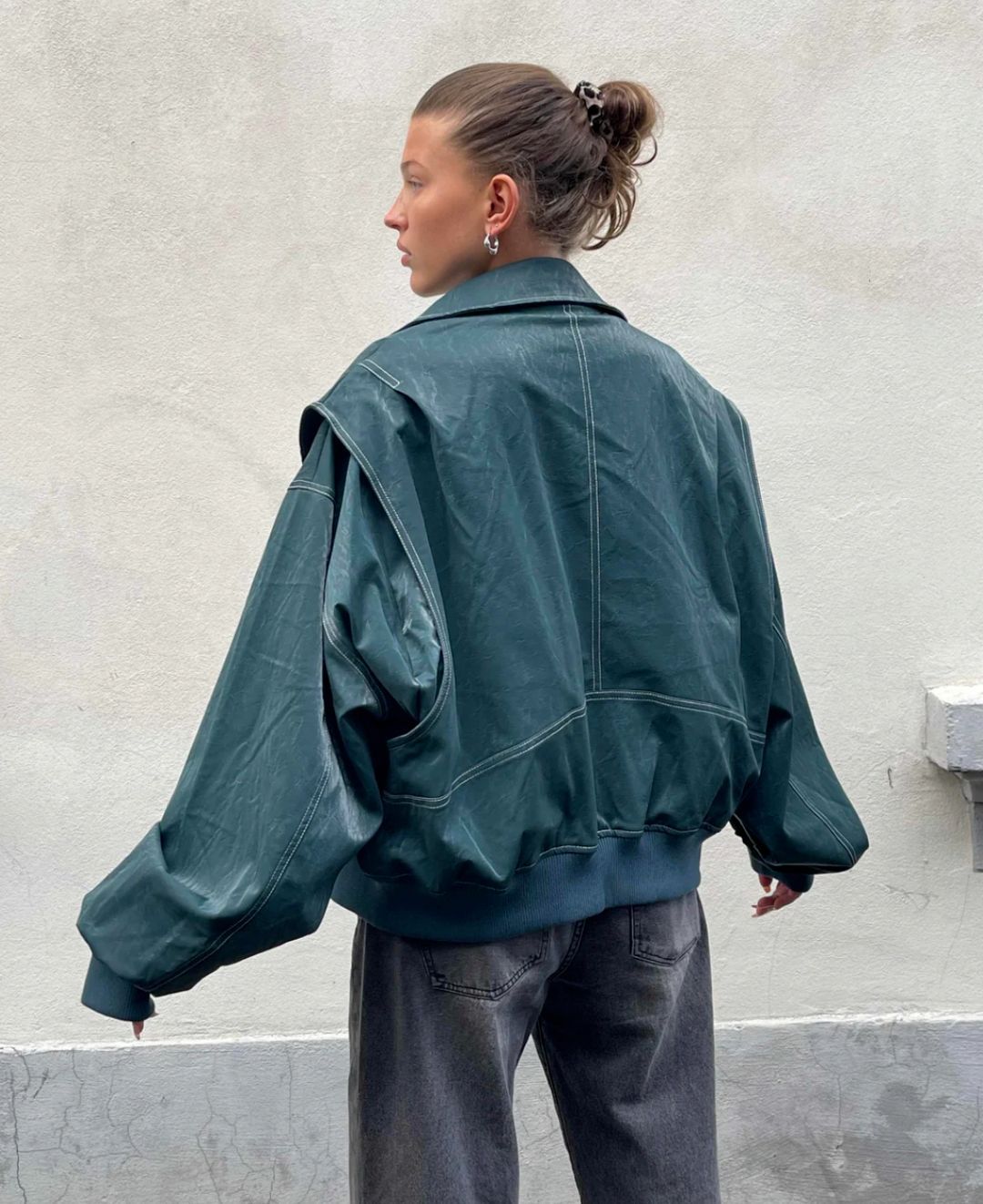 Varm og trendy dame oversized bomberjakke, ideell vinterjakke for en avslappet fritidsstil.