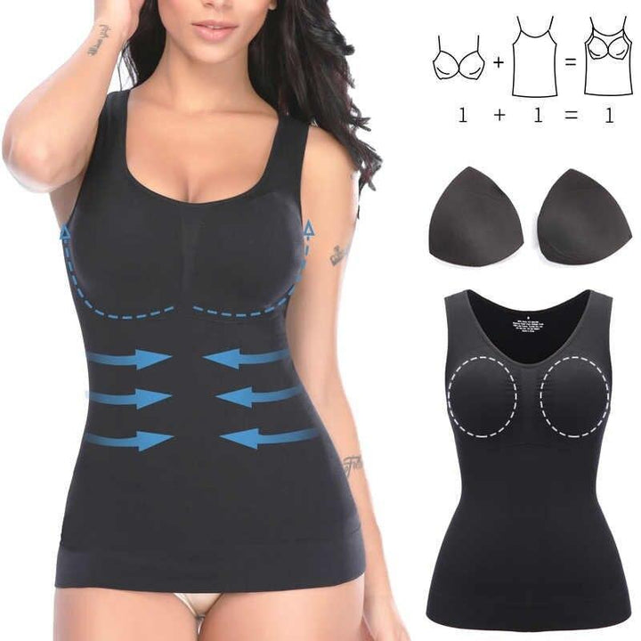 Diskret og komfortabel shapewear cami, gir en definert timeglassfigur og forbedret holdning for kvinner.