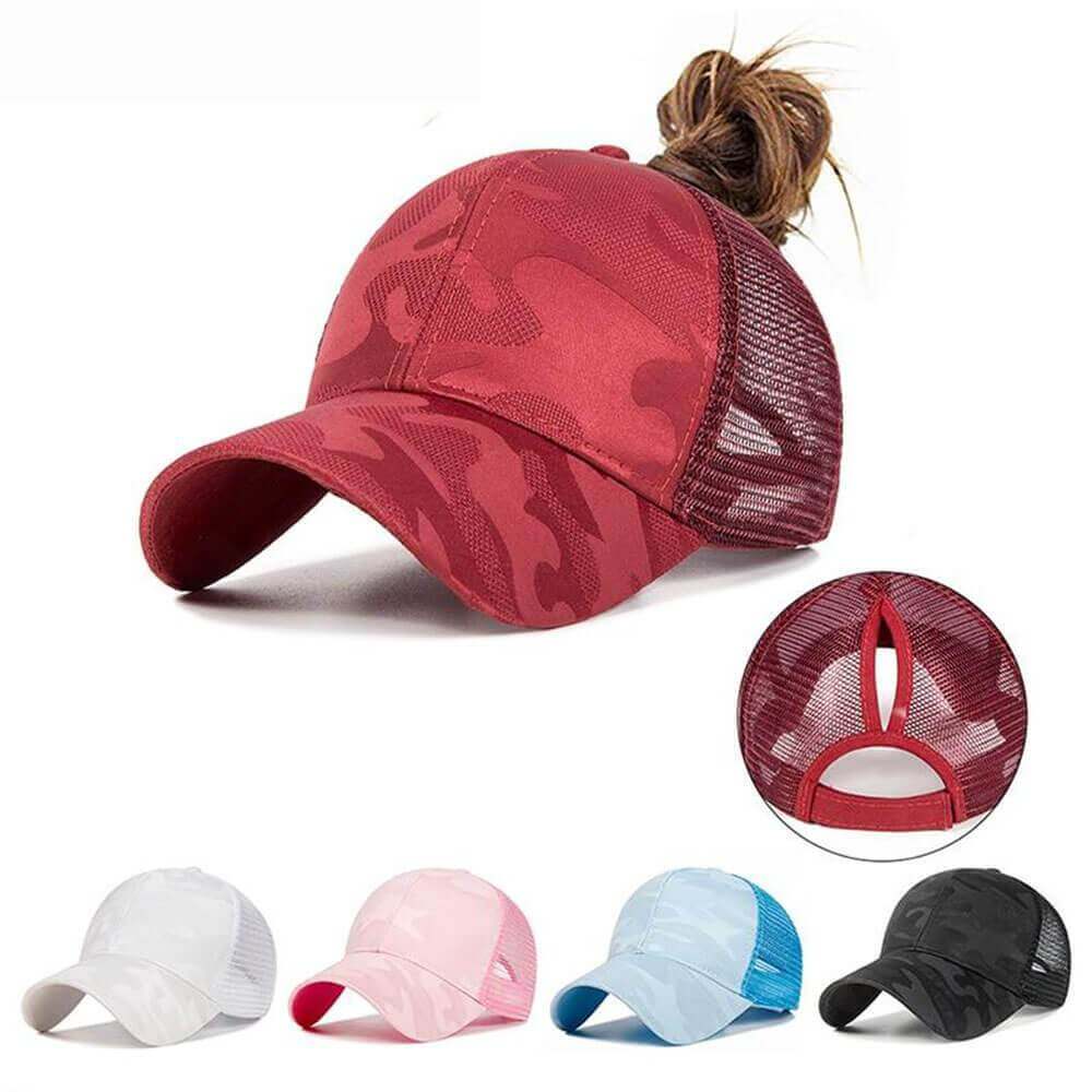 Vårcaps: Komfortabel hestehale baseballcaps, justerbar for optimal passform og stilfull solbeskyttelse.