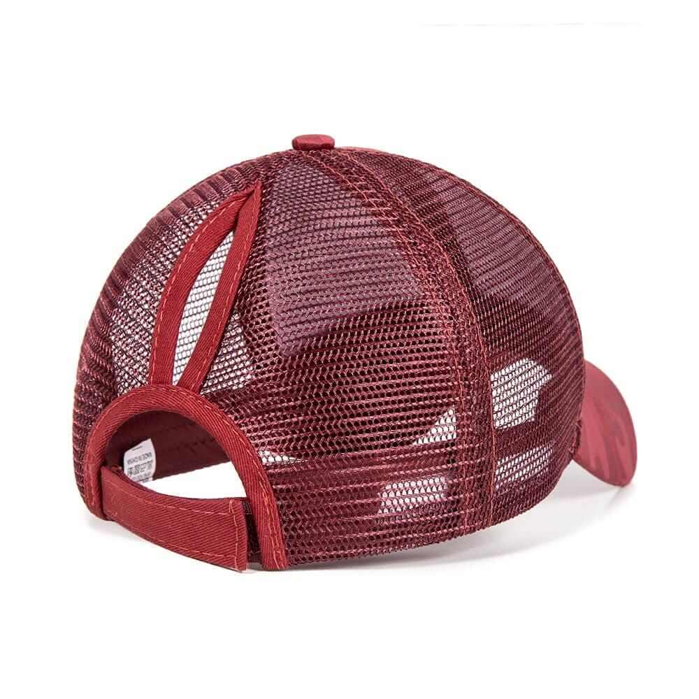Svart justerbar hestehale baseballcaps for unisex. Komfortabel solbeskyttelse for sporty utendørsbruk.