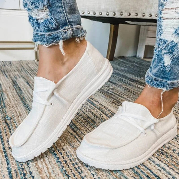 Fargerike komfortsko: Loafers med snørebånd for kvinner, lettvekt og perfekt for en fresh look.
