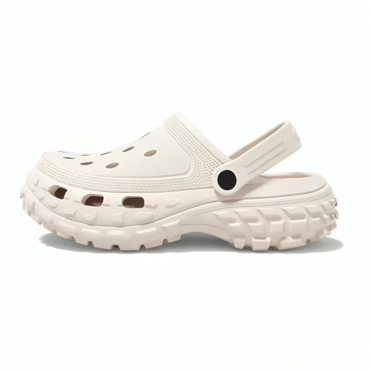 Luftige unisex clogs i lett EVA-materiale, perfekt for avslappet bruk. Myke komfortsko med solid terrengsåle.