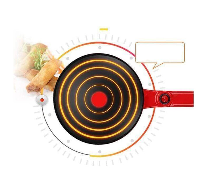 Nonstick elektrisk pannekakejern som garanterer enkel matlaging og rask rengjøring.