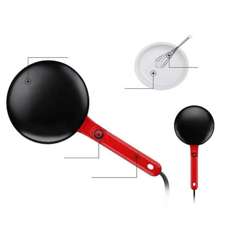 Nonstick elektrisk pannekakejern. Nyt raske og sunne frokoster uten at maten kleber seg.