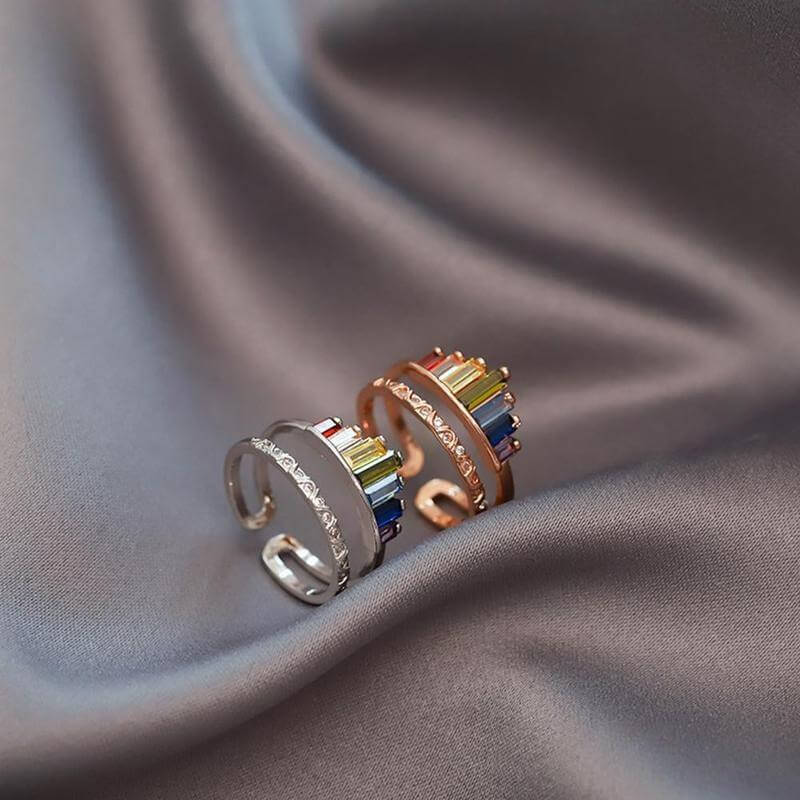 Inspirerende kronring i sølv til datter, utsmykket med cubic zirconia, et evig kjærlighetsbudskap.