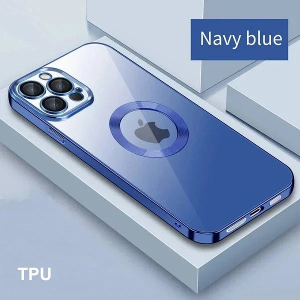 Fleksibelt TPU iPhone deksel sikrer ripebeskyttelse og fallbeskyttelse. Støtter trådløs lading.